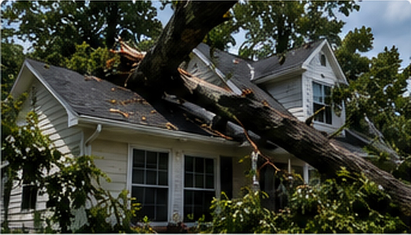 Controlled crane-assisted tree removal protecting nearby property in Kennesaw GA