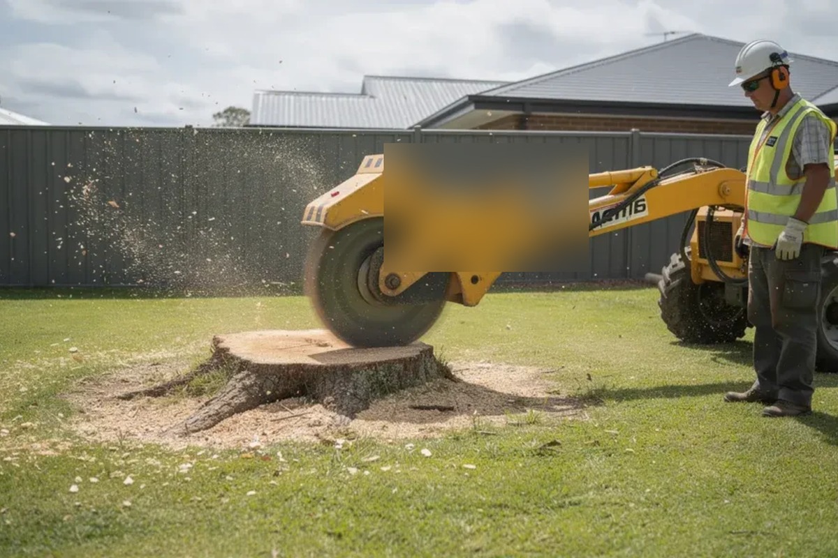 Residential stump grinding in a Kennesaw Georgia yard